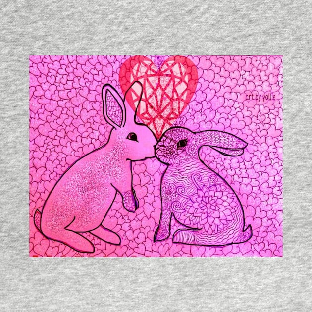 Smoochy Bunnies by YollieBeeArt